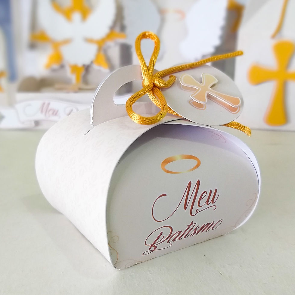 Miniatura: Caixa Porta Bombom Batismo Fenix Design Studio