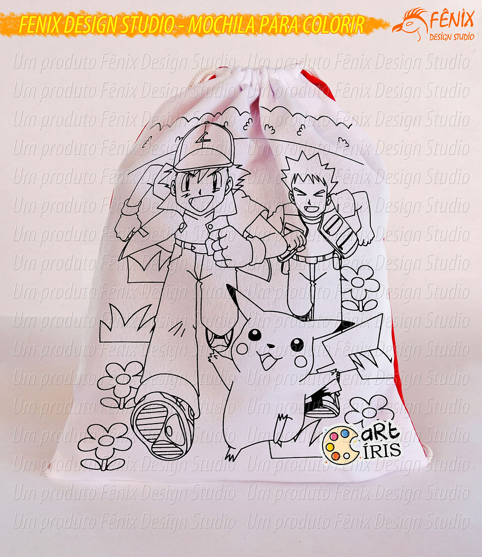 Miniatura: Mochila Infantil Para Colorir Personalizada
