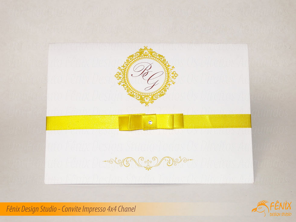 Miniatura: Convite Impresso 14 x 20 Chanel 4x4 Personalizado