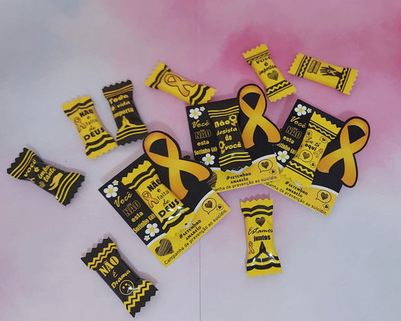 Miniatura: Card com Bala Setembro Amarelo Personalizados