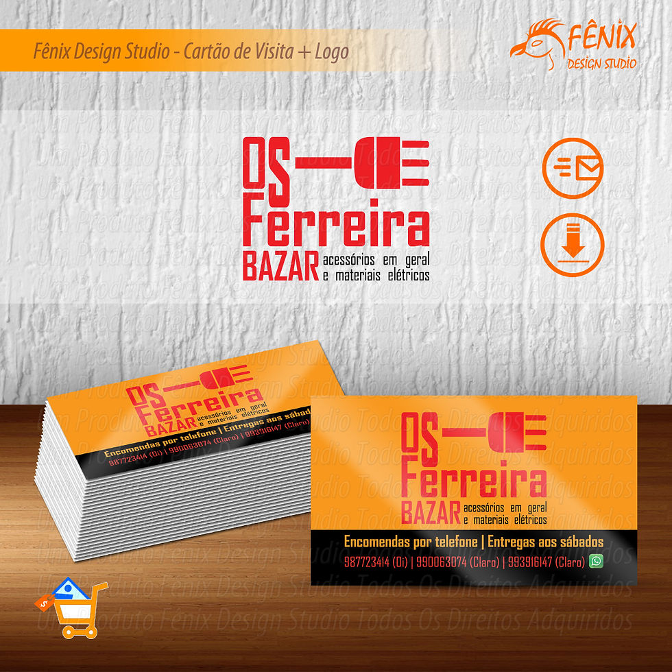 Miniatura: Cartão de Visita e Logotipo Fenix Design Studio