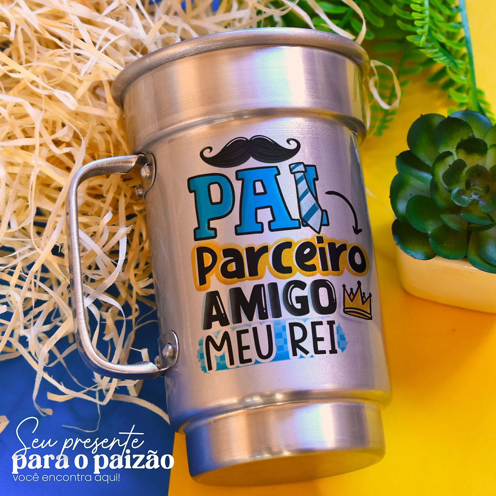 Caneca de Alumínio Dia dos Pais Fenix Design Studio