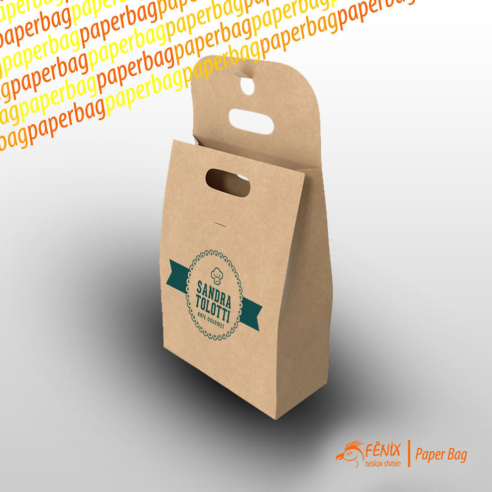Sacola de Papel Kraft Fenix Design Studio