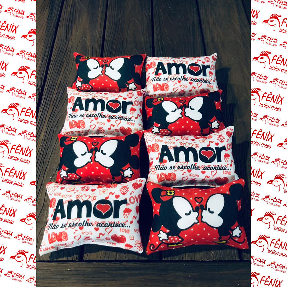 Mini Almofadas Para Cestas e Kits de Dia dos Namorados