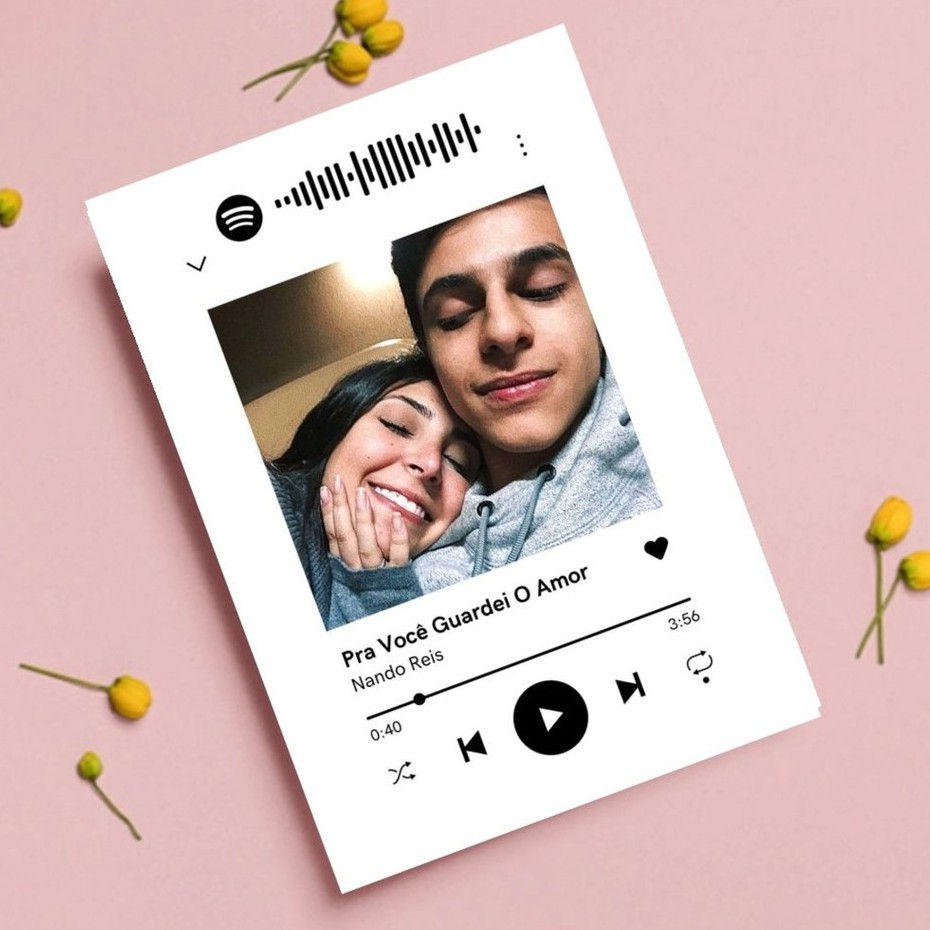 Miniatura: Plaquinha Spotify Dia dos Namorados Personalizada Fenix Design Studio