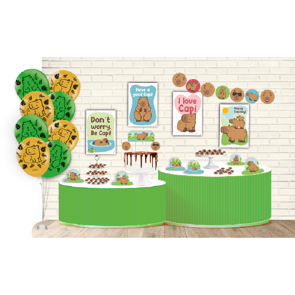 Kit Aniversário Capivara Fenix Design Studio
