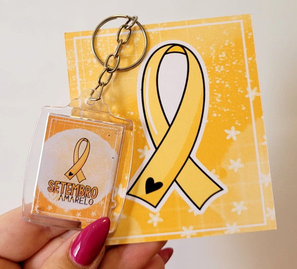 Miniatura: Card Chaveiro Setembro Amarelo Personalizado