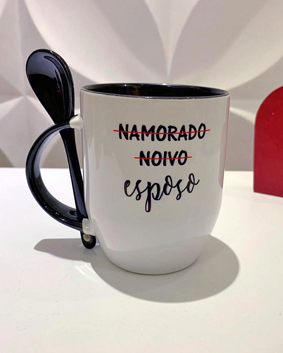 Miniatura: Caneca Com Colher Dia dos Namorados Personalizada Fenix Design Studio