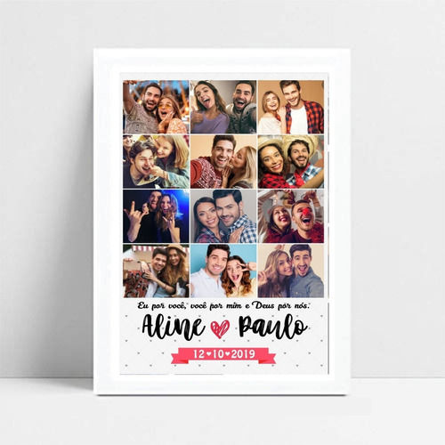 Miniatura: Quadro Dia dos Namorados Personalizado