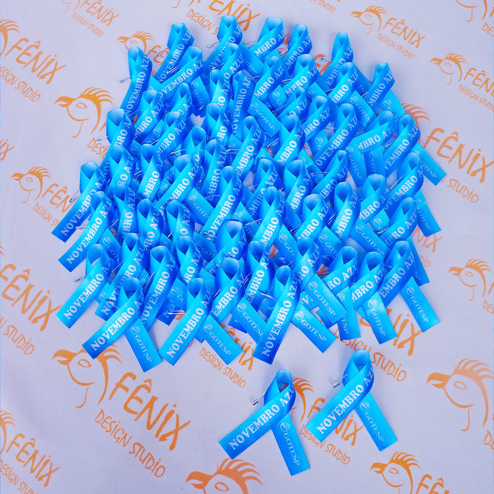 Miniatura: Laço Novembro Azul Personalizado 15 mm Fenix Design Studio