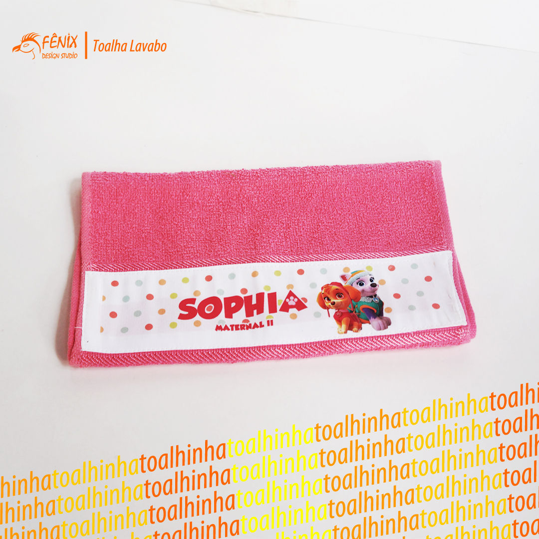Toalhinha de Mão Escolar Personalizada