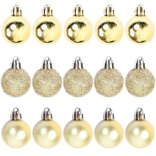 Miniatura: Bolas de Natal 4 cm Douradas Fenix Design Studio