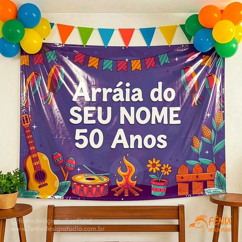 Banner Festa Junina Personalizado Fenix Design Studio