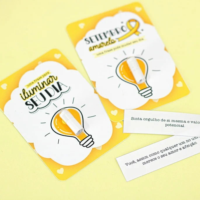 Miniatura: Lembrancinha Setembro Amarelo Personalizado Fenix Design Studio