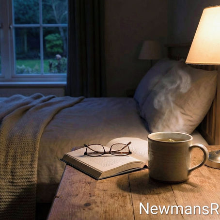 Relaxing bedroom environment for menopause sleep support at Newmans Renewal, holistic practice in Mamhilad and Online