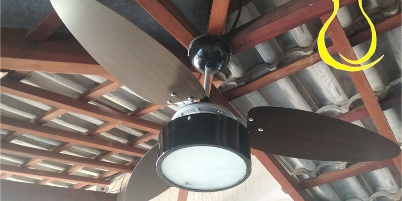 Ventilador de teto, eletricista