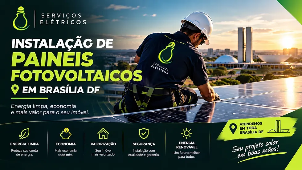 Instalação de Painéis Fotovoltaicos em Brasília DF