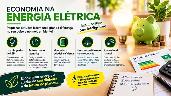 Economia de energia elétrica.
