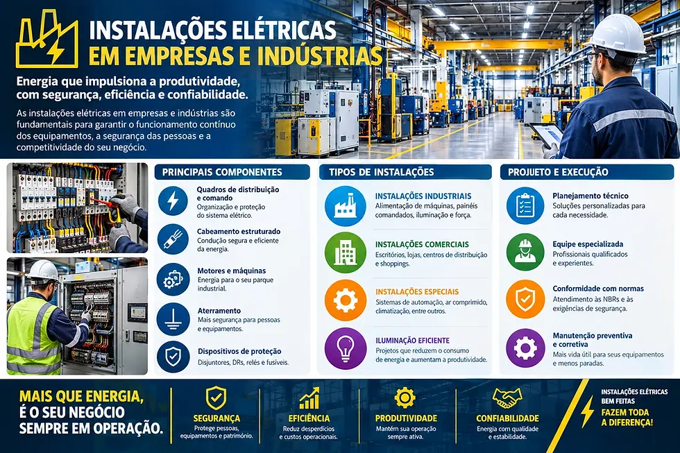 Instalações Elétricas de Empresas e Indústrias