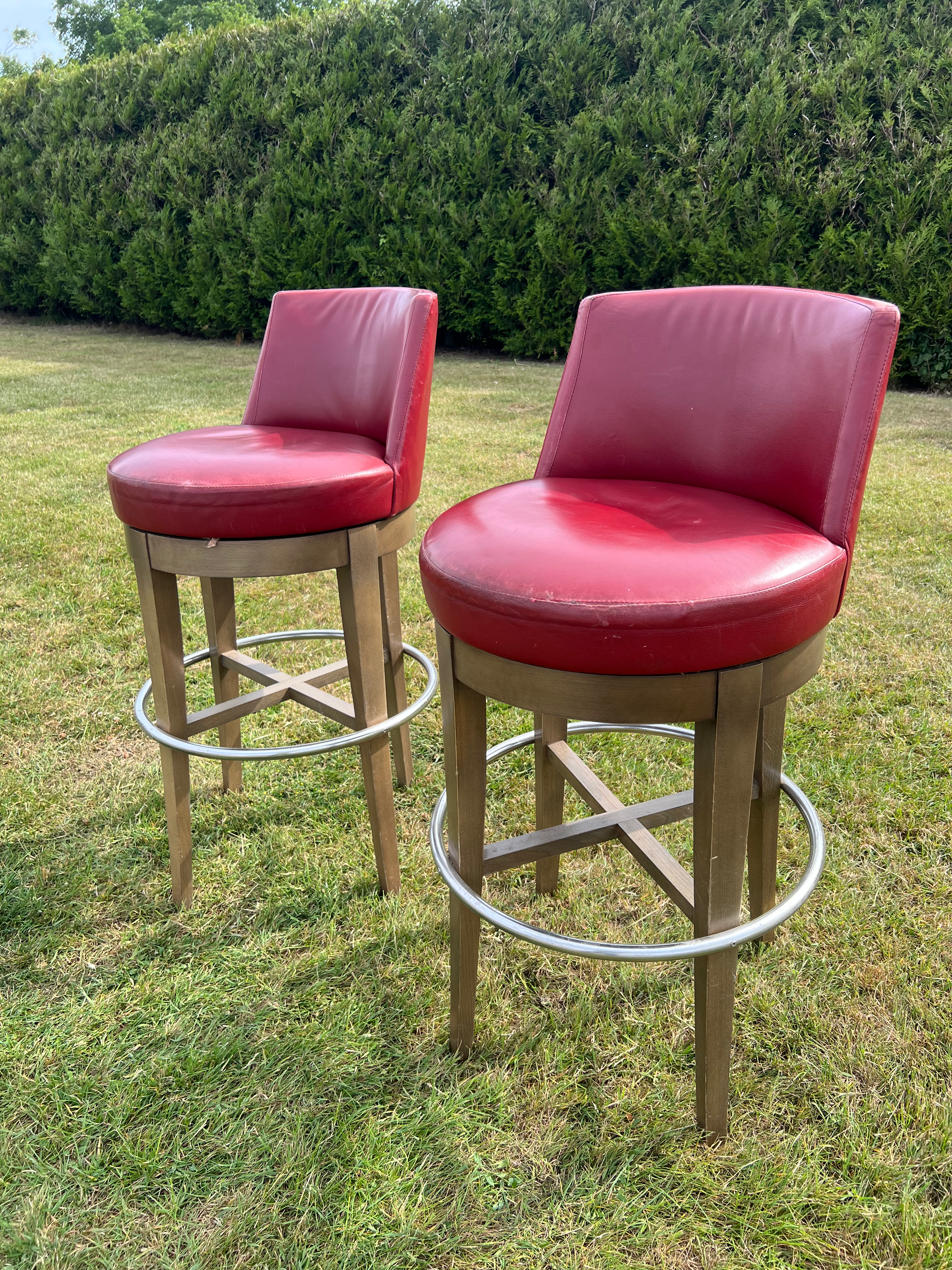 Phillipe Hurel of Paris. Swivel seat stools