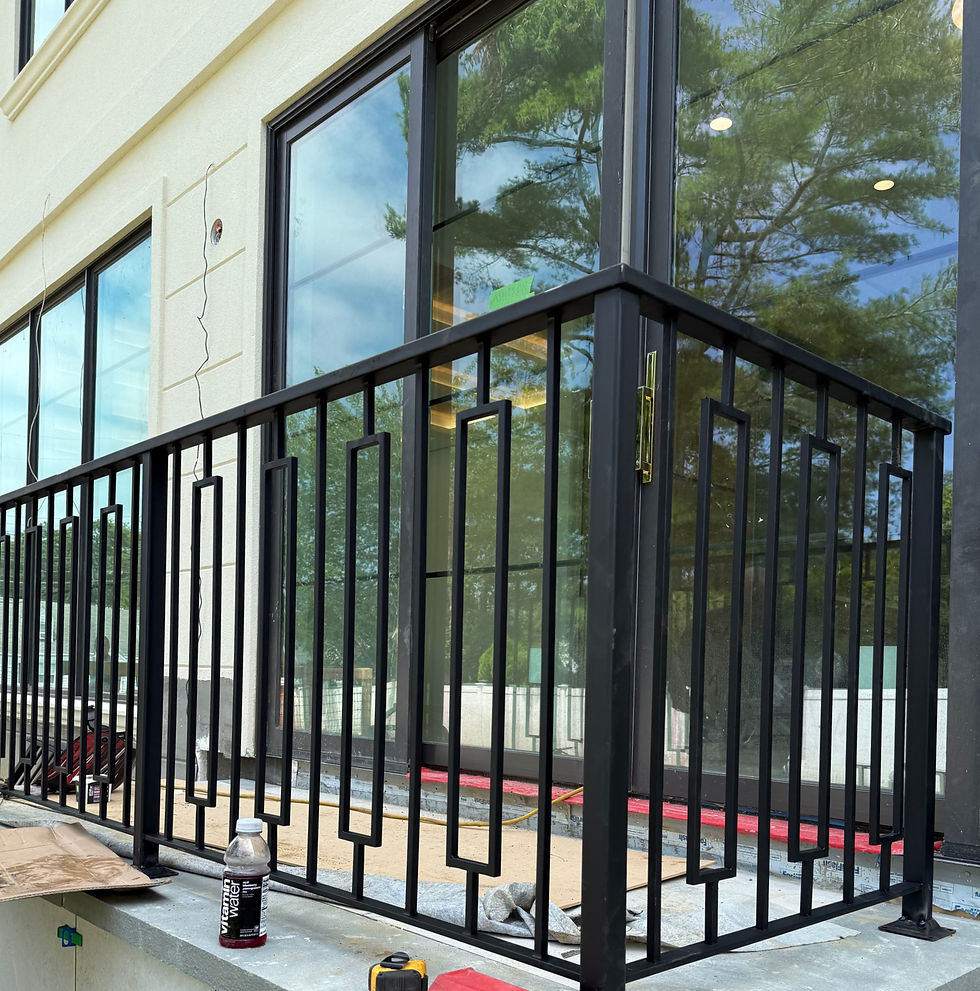 Custom Iron Railing Installation
