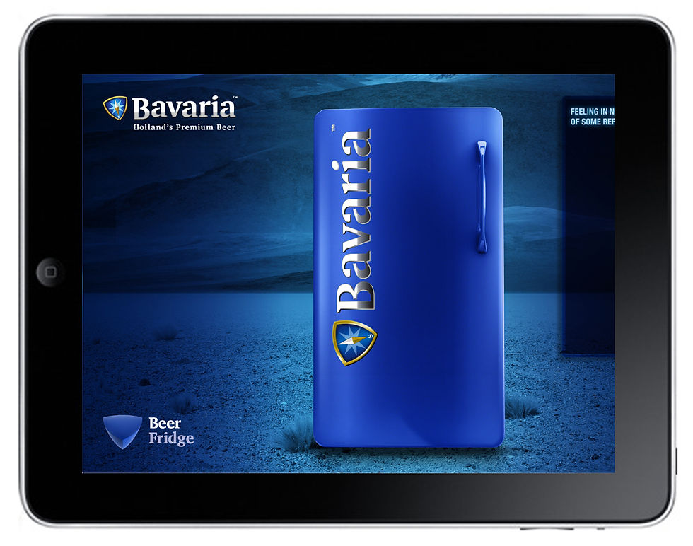 Blue Tube Beer Fridge