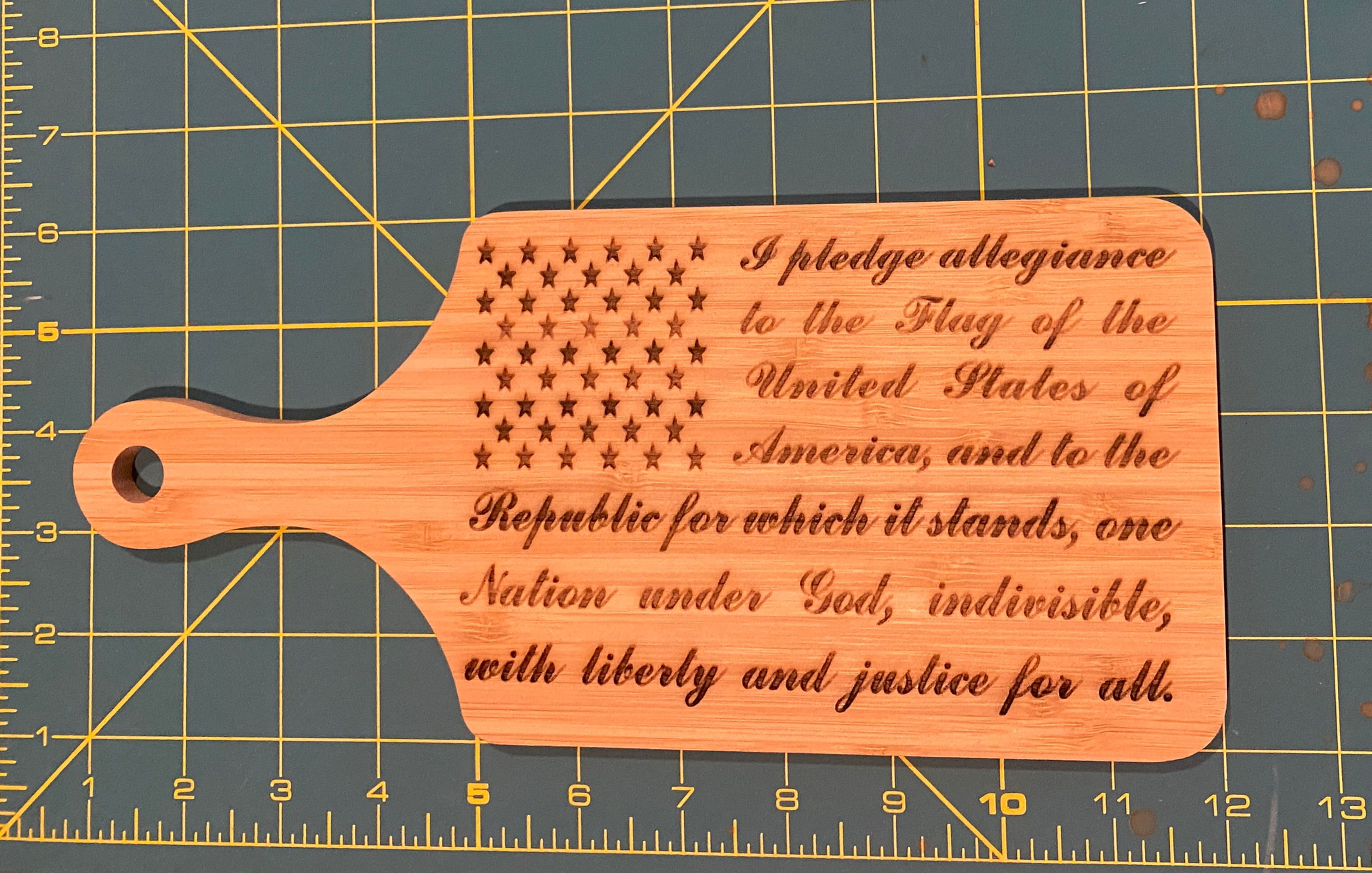 Pledge Of Allegiance Cutting Board