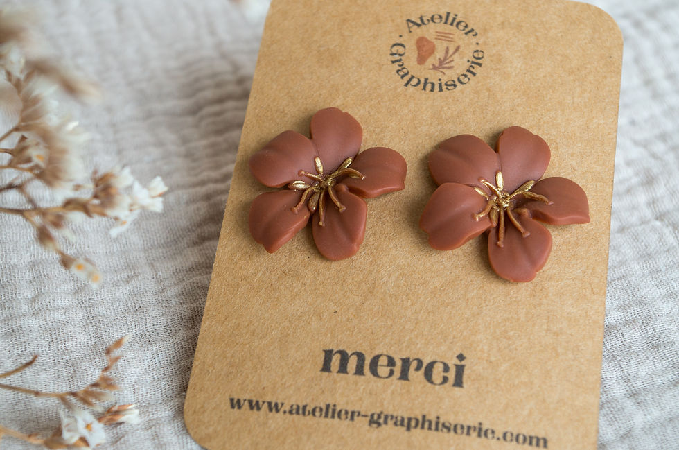 Miniature : Boucles d'oreilles "Lys"