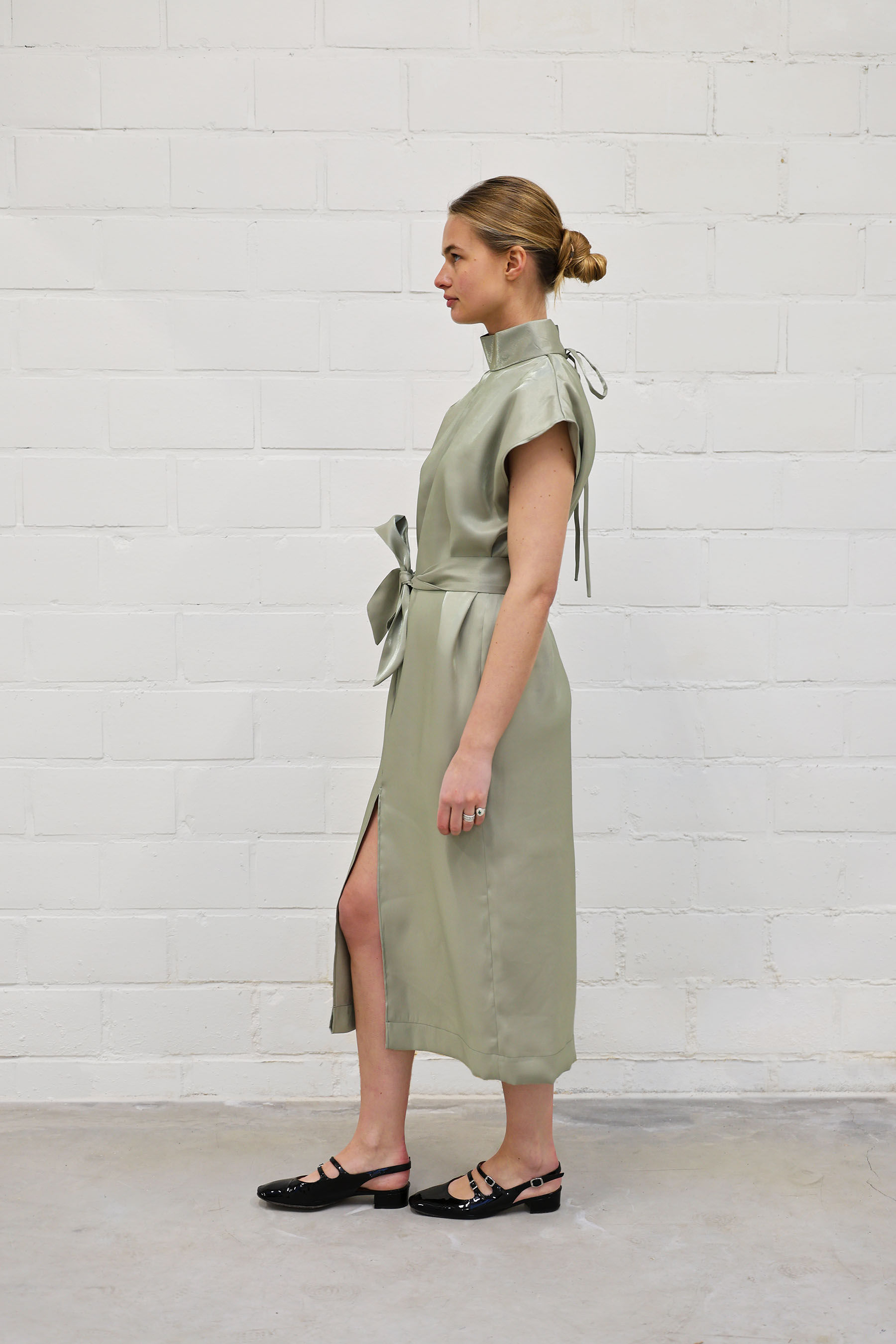 Dorothy dress - Satin green