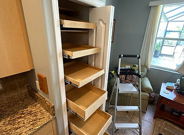 Pantry with shelves
