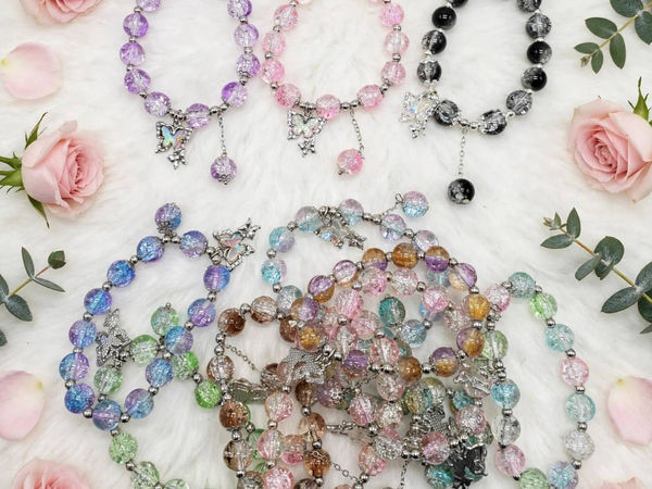 Beaded Butterfly Charm Bracelets