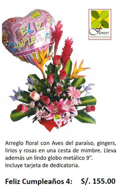 Flowers Piura Cumpleaños A4