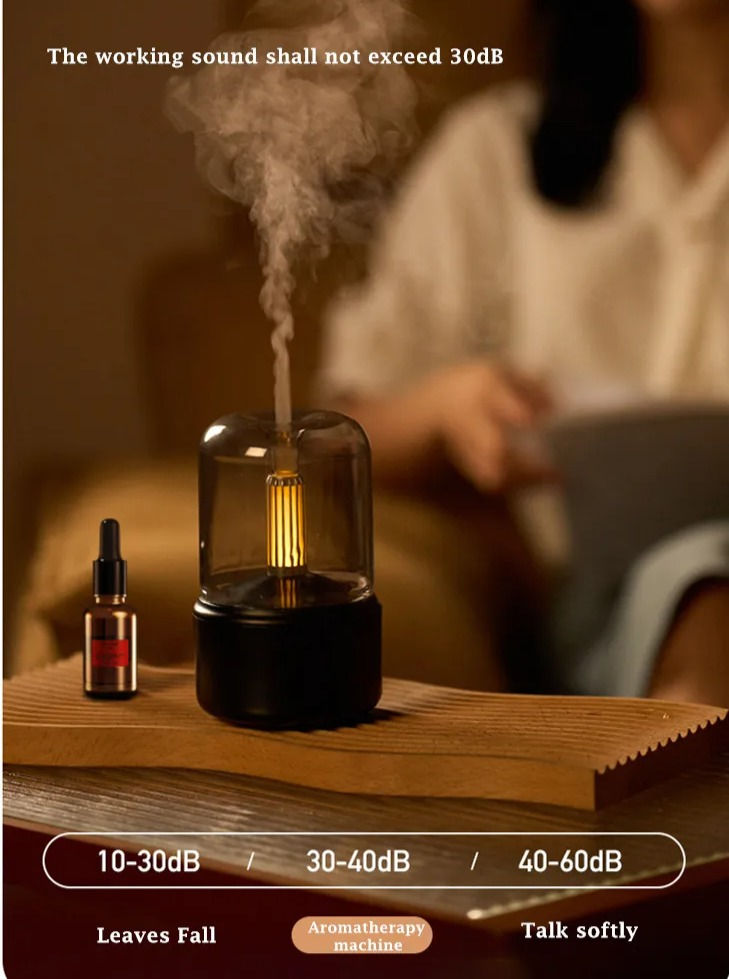 Thumbnail: Vintage Bulb Oil Diffuser (Black) - Decorative Ultrasonic Aroma Diffuser