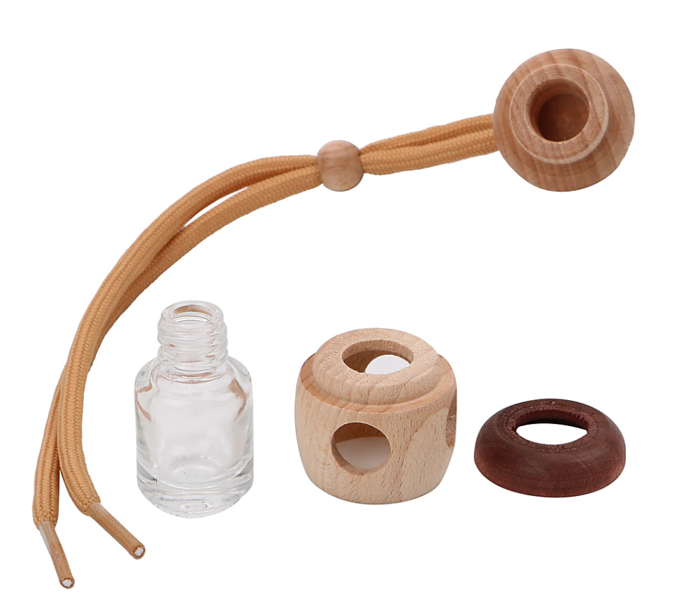 Thumbnail: Hanging Car Diffuser - Wood & Glass