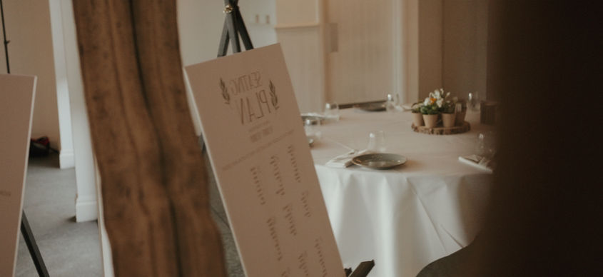 Wedding sign Bashall Barn