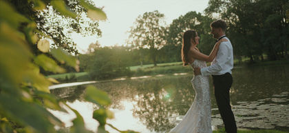 Lake view at Dorfold Hall wedding venue in Cheshire