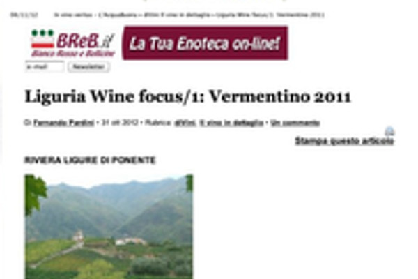 Ritaglio stampa: L'AcquaBuona, 2012 - Terre Bianche, Dolceacqua