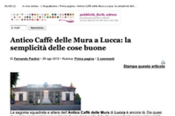 Ritaglio stampa: L'AcquaBuona, 2012 - Terre Bianche, Dolceacqua