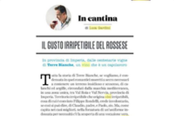 Ritaglio stampa: Sportweek, 2018 - Terre Bianche, Dolceacqua