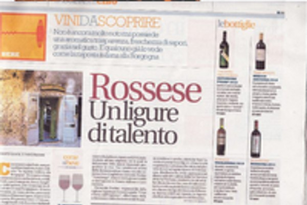 Ritaglio stampa: La Repubblica, 2012 - Terre Bianche, Dolceacqua