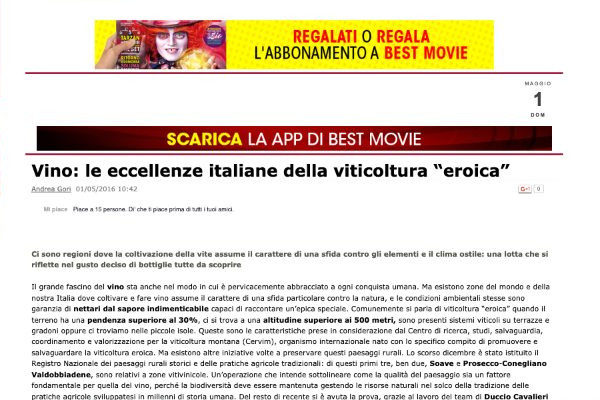 Ritaglio stampa: Business People, 2016 - Terre Bianche, Dolceacqua