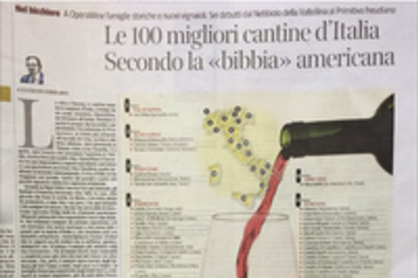 Ritaglio stampa: Corriere della Sera, 2015 - Terre Bianche, Dolceacqua