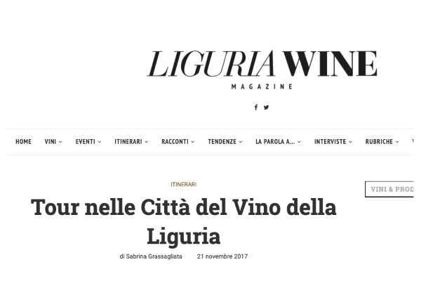 Ritaglio stampa: Liguria Wine Magazine, 2017 - Terre Bianche, Dolceacqua