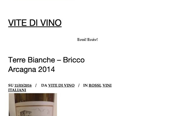 Ritaglio stampa: Vite di Vino, 2016 - Terre Bianche, Dolceacqua