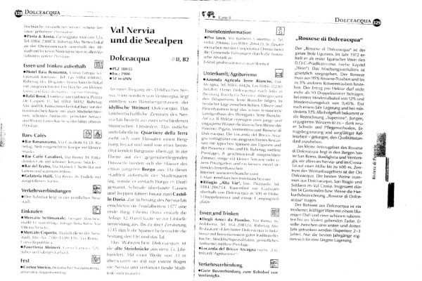 Ritaglio stampa: Reise, 2009 - Terre Bianche, Dolceacqua