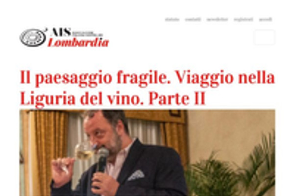 Ritaglio stampa: AIS Lombardia, 2019 - Terre Bianche, Dolceacqua