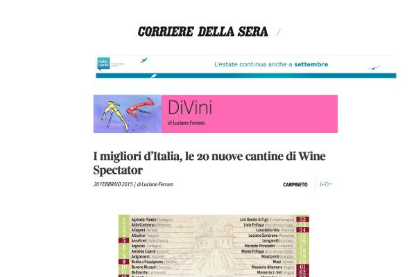 Ritaglio stampa: DiVini, 2015 - Terre Bianche, Dolceacqua
