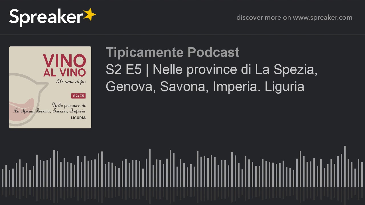 Podcast: Tipicamente, Vino al vino 50 anni dopo, 2020 - Terre Bianche, Dolceacqua