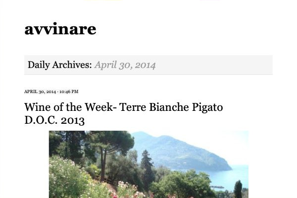 Ritaglio stampa: Avvinare, 2013 - Terre Bianche, Dolceacqua