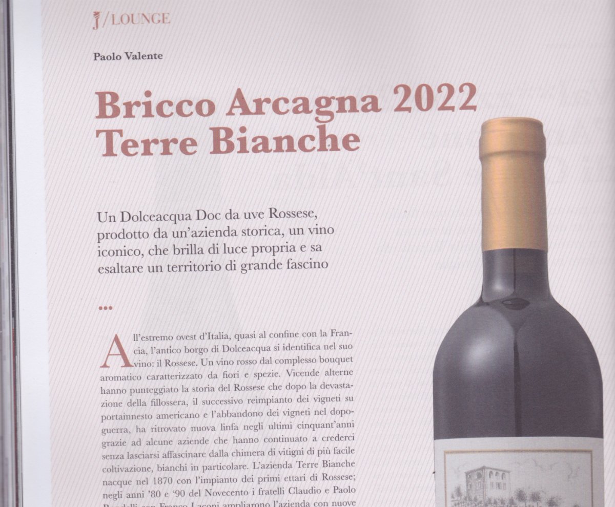 Articolo di James Magazine (Novembre 2023) su Terre Bianche e il Rossese di Dolceacqua